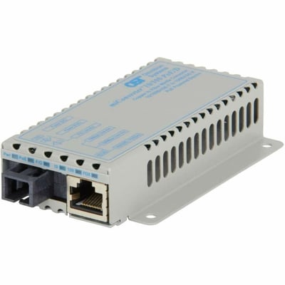 10/100 POE/PD MEDIA CONVERTER S C SM SF 13/15NM 40KM -40 TO 75C DC