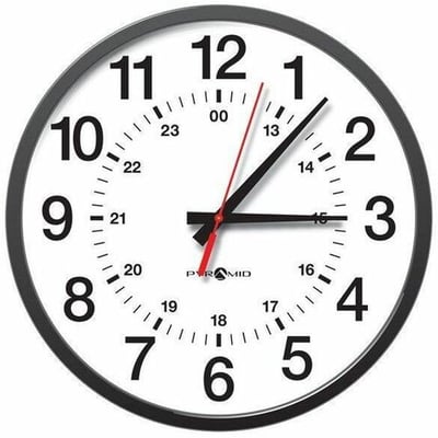 Pyramid Time Systems 13" PoE IP Network 12-Hour Analog Wall Clock