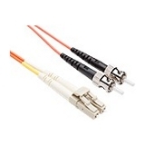 2 METER LC-ST OM1 1GIG FIBER OPTIC CABLE, ORANGE, OFNR, 62.5/125 FIBER, MULTIMOD