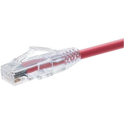 UNC GROUP 12 FOOT CAT6 SNAGLESS CLEARFIT PATCH CABLE RED - CAT6 PATCH CABLE CAT