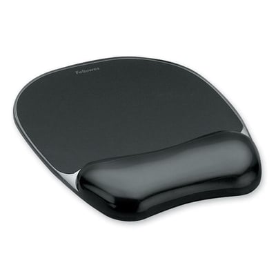Fellowes Crystals Gel Mousepad Wrist Support Black