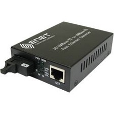 ENET 1x 10/100/1000Base-T RJ45 to 1x Simplex SC 1000BaseD 1550nmTx/1490nm Rx Single-mode Single-Strand SC 80km WDM Media Converter Stand-Alone - Power Supply Included; Chassis/Rack Mountable