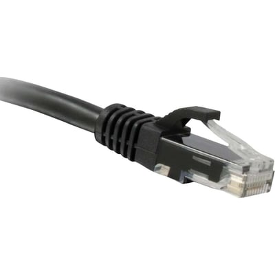 CAT6 550MHZ PATCH CORD BOOTED SNAGLESS- 1.5FT BLACK