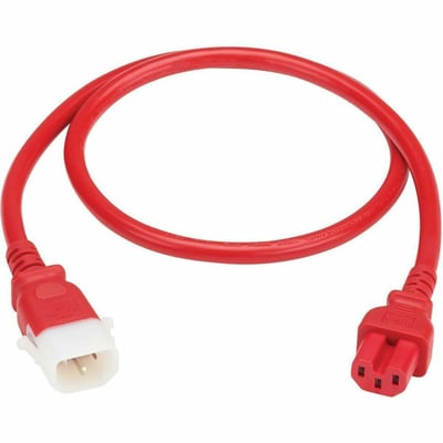 PDU POWER CORD C15 P-LOCK C14 HEAVY-DUTY 15A 250V 6FT RED 6-PACK