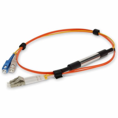 AddOn 5m Cisco CAB-MCP-LC-5M Compatible LC (Male) to SC (Male) Orange OM1 & OS1 Duplex Fiber Mode Conditioning Cable