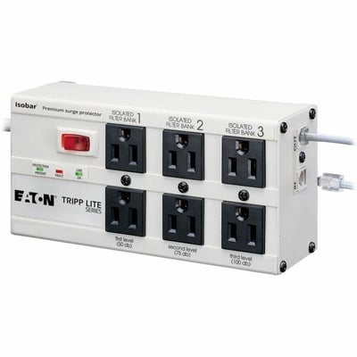 Tripp Lite by Eaton Isobar Surge Protector Metal RJ11 6 Outlet 6' Cord 3330 Joules