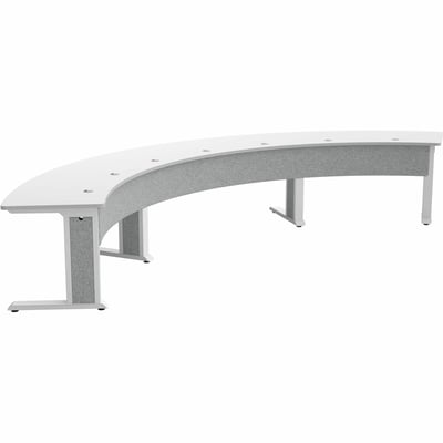 Middle Atlantic Forum Arc Table for up to 7 People, 30" Seated Height, Light Finish
