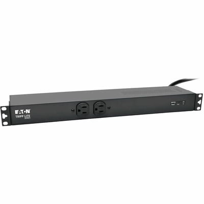 Tripp Lite by Eaton PDU 2kW 120V Single-Phase Basic PDU with ISOBAR Surge Protection - 3840 Joules 14 Outlets L5-20P Input (5-20P Adapter) 15 ft. Cord 1U