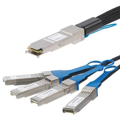 StarTech Cisco QSFP-4SFP10G-CU5M Compatible 5m 1x QSFP+ to 4x SFP+ Direct Attach Breakout Cable - 40GbE - QSFP+ Copper DAC 40Gbps Low Power Passive Twinax