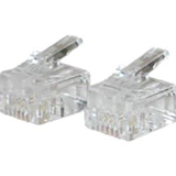 RJ11 6X4 MOD PLUG FOR RND SOLID CBL 50PK, LIFETIME WARRANTY ,GOLD-PLATED CONTACT