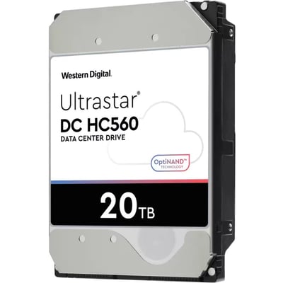 WD Ultrastar DC HC560 WUH722020BLE6L1 20 TB Hard Drive - 3.5" Internal - SATA (SATA/600) - Conventional Magnetic Recording (CMR) Method