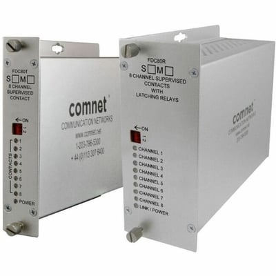 ComNet 8-Channel Supervised Contact Closure Receiver (Non-Latching), RS-485 Interface