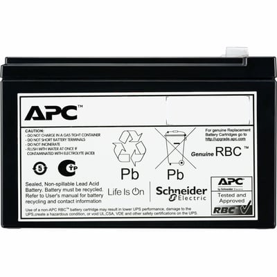 APC Replacement Battery Cartridge, VRLA, 9Ah, 72V DC, 2-year warranty