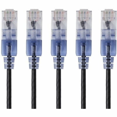 MONOPRICE SLIMRUN CAT6A ETHERNET PATCH CABLE - SNAGLESS RJ45_ STRANDED_ UTP_ PUR