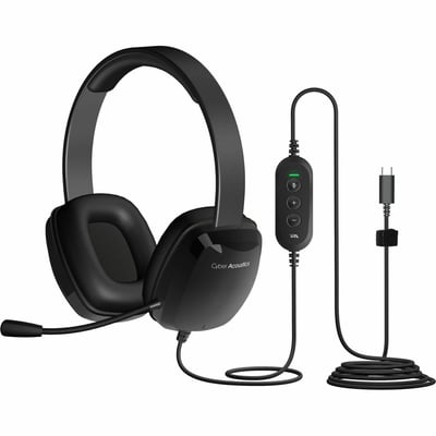 USB-C HEADSET WITH BRAIDED TUFF CORD UNIDIRECTIONAL FLEX MIC IN-LIN