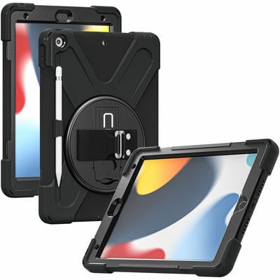 CODi Rugged Carrying Case for 10.2" Apple iPad (Gen 7, 8, 9) Tablet - Black