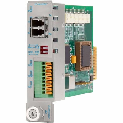 RS-232 MANAGED MEDIA CONVERTER TERM TO LC SM 1310 60KM -40-60C