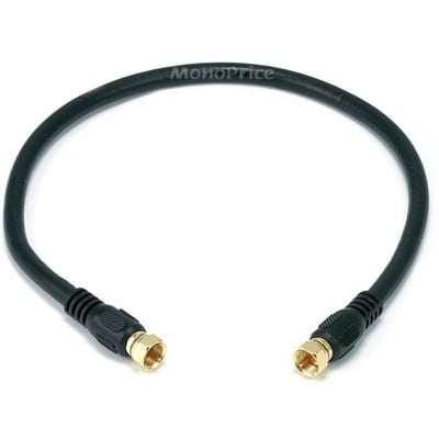 RG6 COAX CABLE W F TYPE 1.5FT - BLACK
