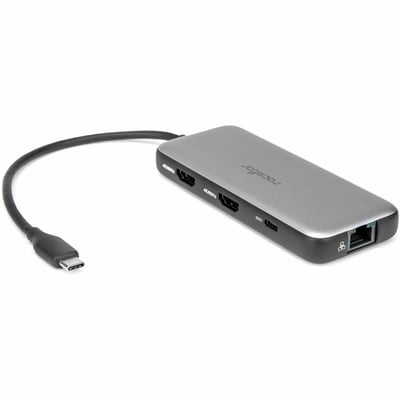 PORTABLE DOCK USB-C 8-IN-1 DUAL MULTIPORT DOCK
