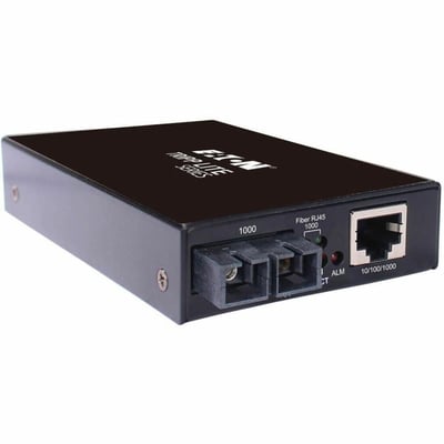 Tripp Lite by Eaton Hardened Gigabit Fiber to Ethernet Media Converter 10/100/1000 Mbps RJ45/SC Multimode -10 to 60C 500 m (1640 ft.)