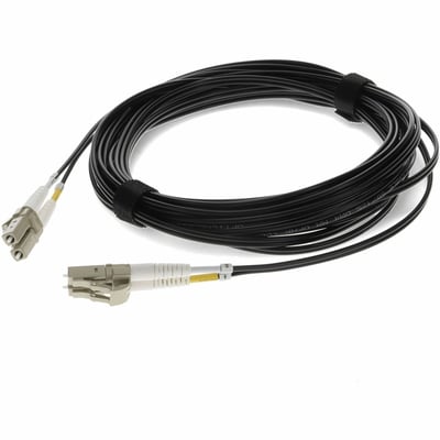 AddOn 3m LC to LC Black OM4 Duplex OFNR (Riser-Rated) TAA Fiber Patch Cable