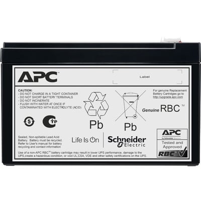 APC Replacement Battery Cartridge, VRLA, 7Ah, 12V DC, 2-year warranty