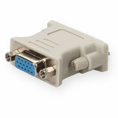 AddOn 5-Pack of DVI-I (29 pin) Male to VGA Female White Adapters For Resolution Up to 1920x1200 (WUXGA)