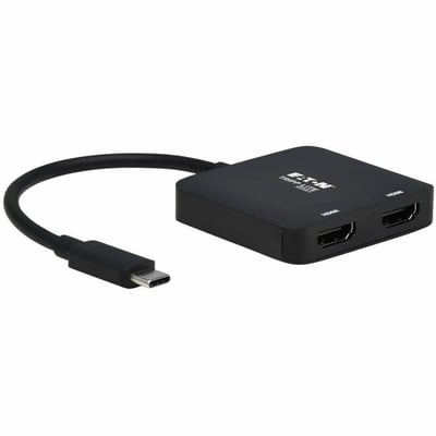 Tripp Lite by Eaton USB-C Adapter Dual Display - 4K 60 Hz HDMI HDR 4:4:4 HDCP 2.2 DP 1.4 Alt Mode Black