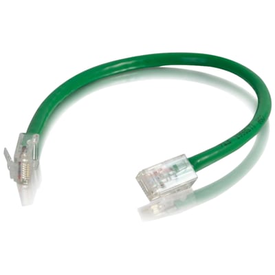 6IN CAT6 NONBOOTED UTP CABLE-GRN