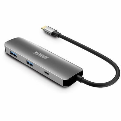URBAN FACTORY 4-IN-1 USB-C HUB WITH 2 USB-A / 1 HDMI 4K AND 1 USB-C 100W PD PASS