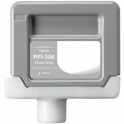 WF Non-OEM New Photo Gray Wide Format Ink Cartridge for Canon PFI-306 (6667B001AA)