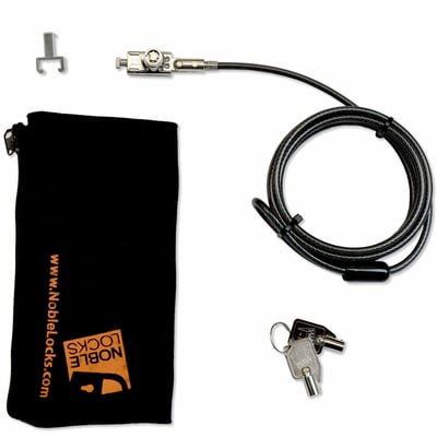 NOBLE T-BAR LOCK WITH BARREL KEY AND CABLE TRAP - WORKS WITH MOST UNIVERSAL SECU