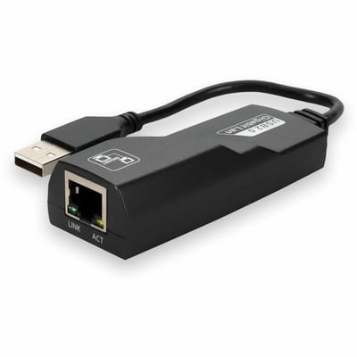 AddOn 5-Pack of USB A 2.0 Male to RJ-45 Female Gray & Black Adapters