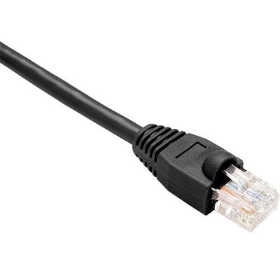 UNC CAT6 PATCH CABLE, 06 FT BLACK WITH SHIELDED AND BOOTED. HIGH-PERFORMANCE CAT