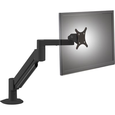 ARTICULATING ARM EXTENDS 24IN AND FOLDS TO 3IN. LARGE TRAY HOLDS KEYBOARD AND MO
