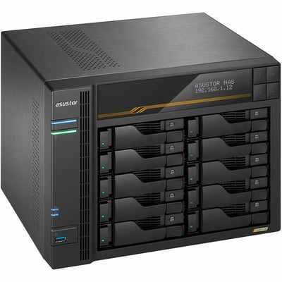 LOCKERSTOR GEN3 AS6810T 10 BAY AMD QUOD CORE CPU 2 USB 4+10GBE