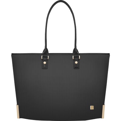 Moshi Aria Slim Lightweight Tote - Slate Black, Weather-resistant, 13" Padded Laptop Sleeve, RFID Pocket
