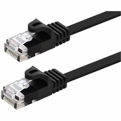 CAT6 PATCH CABLE FLAT DESIGN_0.5FT BLACK