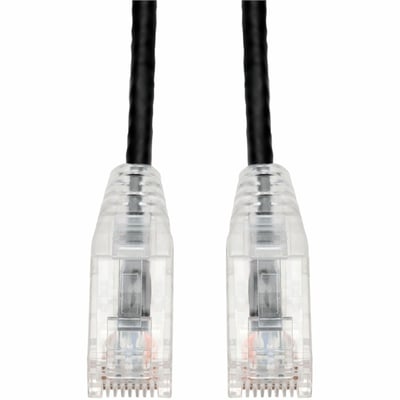 AddOn 13ft Black CAT 6 Slim PVC Ethernet Cable Snagless Clear-Claw RJ-45 M/M