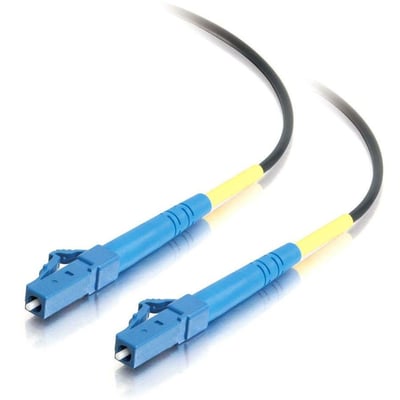 C2G-2m LC-LC 9/125 OS1 Simplex Singlemode PVC Fiber Optic Cable - Black