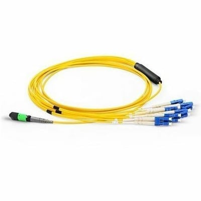 Axiom MPO Female to 4 LC SM Fiber Breakout Cable