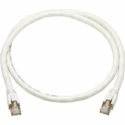 Eaton Tripp Lite Series Cat8 40G Snagless SSTP Ethernet Cable (RJ45 M/M), PoE, White, 3 ft. (0.9 m)