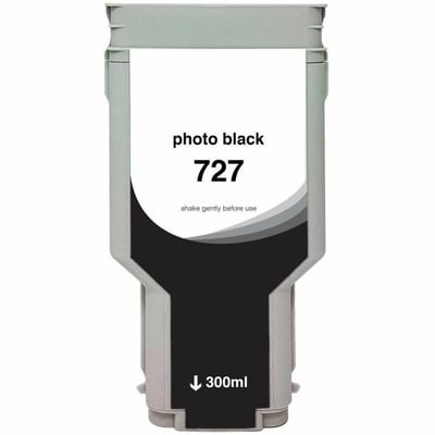WF Non-OEM New High Yield Photo Black Wide Format Ink Cartridge for HP 727 (F9J79A)