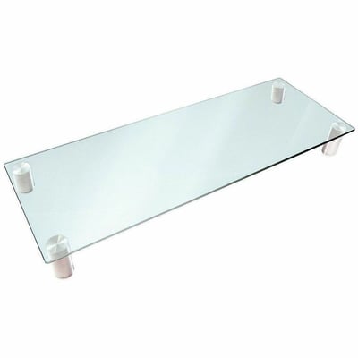 LARGE MULTIMEDIA DESKTOP MONITOR STAND_ CLEAR GLASS