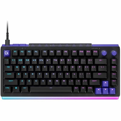 Logitech G512 X 75 DUAL SWAP, Hot-Swappable TMR Analog / Mechanical Gaming Keyboard, 8K Polling Rate, Custom Actuation 0.1 - 4.0 mm, RAPID TRIGGER, LIGHTSYNC RGB, Wired, PC, Mac, Black Linear