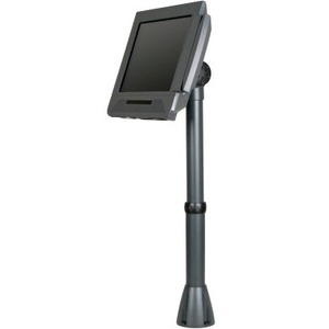 THIS HEIGHT-ADJUSTABLE POS MONITOR POLE SUPPORTS DEVICES UP TO 25 LBS WITH 23IN