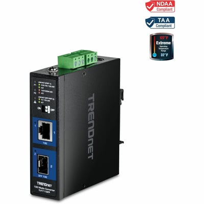 INDUSTRIAL 10G SFP+ MEDIA CONV ERTER