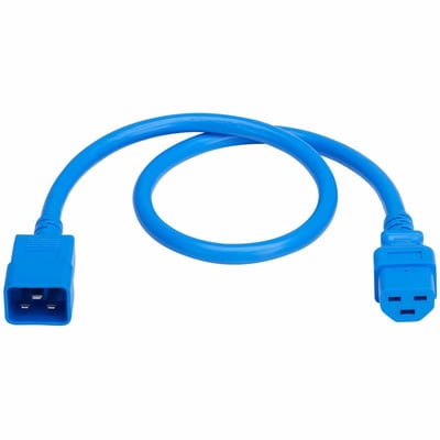 POWER CORD C20 C21 HEAVY-DUTY 20A 250V 12 AWG 2.5FT BLUE