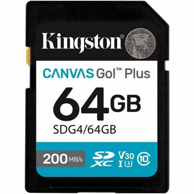 LA 64GB SDXC CANVAS GO PLUS GEN4 200MB/S C10 UHS-I U3 V30