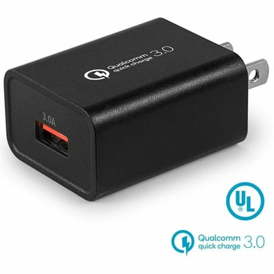 CELLAIRIS WALL QC DUAL USB-A 3.0A BLK